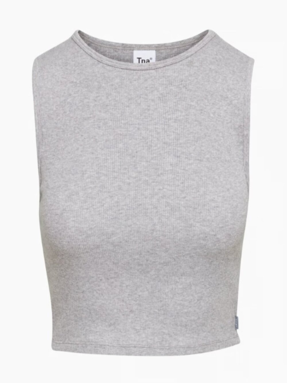 Aritzia TNA Grey Ribbed Muscle Tank Cropped Size M